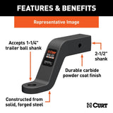 Curt Commercial Duty Forged Ball Mount - 20K / 4" Drop / 2 1/2" Shank - Speedway Trailers Guelph Cambridge Kitchener Ontario Canada