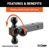 Curt Multi-Ball Mount - 5-14K / 1 7/8", 2" & 2 5/16" Ball / 2 1/2" Shank - Speedway Trailers Guelph Cambridge Kitchener Ontario Canada