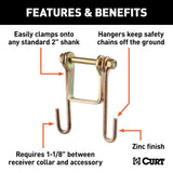 Curt Trailer Safety Chain Holder Bracket - 2" Shank - Speedway Trailers Guelph Cambridge Kitchener Ontario Canada