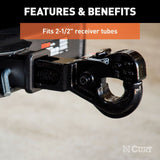 Curt Receiver-Mount Pintle Hook - 20K / 2 1/2" Shank / 2 1/2" Lunette Rings - Speedway Trailers Guelph Cambridge Kitchener Ontario Canada