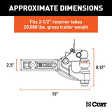 Curt Receiver-Mount Ball & Pintle Hitch - 20K / 2 5/16" Ball / 2 1/2" Shank - Speedway Trailers Guelph Cambridge Kitchener Ontario Canada