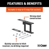 Curt Easy-Mount Wiring Bracket for 4 or 5-way Flat - 1 1/4" Receiver - Speedway Trailers Guelph Cambridge Kitchener Ontario Canada