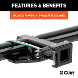 Curt Easy-Mount Wiring Bracket for 4 or 5-way Flat - 1 1/4" Receiver - Speedway Trailers Guelph Cambridge Kitchener Ontario Canada