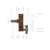 Gen-Y Mega-Duty 16K Hitch & Ball Mount / 7.5 Inch Drop / 7.5 Inch Rise / 2 Inch Shank / Pintle & Versa Ball (2 Inch & 2 5/16 Inch) - Speedway Trailers Guelph Cambridge Kitchener Ontario Canada