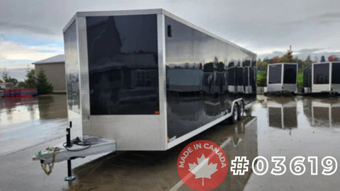 8.5' x 28' Enbeck Tandem Axle Aluminum Enclosed Car Hauler w/ 5200lb Axles & Beavertail (2026)