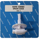 3/8" - 1/2" Dual Barb Drain Cocks