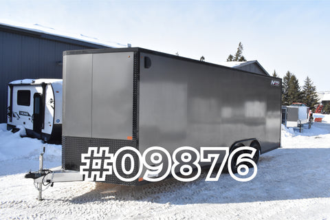 Camion porte-voitures fermé en aluminium Alcom Xpress à essieu tandem de 8,5 pi x 24 pi