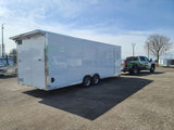 8.5' x 24' Enbeck Tandem Axle Aluminum Enclosed Car Hauler w/ 5200lb Axles & Beavertail (2026)