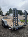 USED 7X16 MISKA GALVANIZED EQUIPMENT TRAILER (2019)