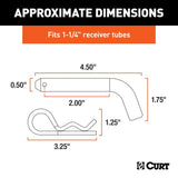 Curt - 1/2" Hitch Pin (1-1/4" Receiver, Zinc)