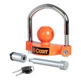 Verrou d'attelage Curt 5/8" - Récepteur 2" / Chrome