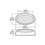 Incandescent Oval Porch/Utility Light - Clear Porch Light with Switch - White Base