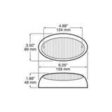 Incandescent Oval Porch/Utility Light - Clear Porch Light with Switch - White Base