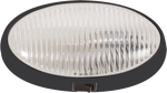 Clear Oval Porch Light - Black Base