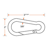 Med -  3/8" Snap Hook