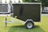 4' x 6' Rhino Single Axle Galvanized Enclosed Cargo Trailer Black Speedway Trailers Guelph Cambridge Kitchener Ontario Canada