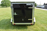 4' x 6' Rhino Single Axle Galvanized Enclosed Cargo Trailer Black Speedway Trailers Guelph Cambridge Kitchener Ontario Canada