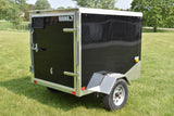 4' x 6' Rhino Single Axle Galvanized Enclosed Cargo Trailer Black Speedway Trailers Guelph Cambridge Kitchener Ontario Canada