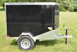 4' x 6' Rhino Single Axle Galvanized Enclosed Cargo Trailer Black Speedway Trailers Guelph Cambridge Kitchener Ontario Canada