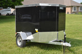 4' x 6' Rhino Single Axle Galvanized Enclosed Cargo Trailer Black Speedway Trailers Guelph Cambridge Kitchener Ontario Canada