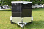 4' x 6' Rhino Single Axle Galvanized Enclosed Cargo Trailer Black Speedway Trailers Guelph Cambridge Kitchener Ontario Canada
