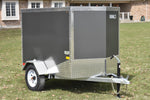 4' x 6' Rhino Single Axle Galvanized Enclosed Cargo Trailer Charcoal Speedway Trailers Guelph Cambridge Kitchener Ontario Canada
