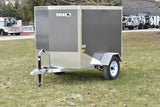 4' x 6' Rhino Single Axle Galvanized Enclosed Cargo Trailer Charcoal Speedway Trailers Guelph Cambridge Kitchener Ontario Canada