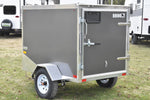 4' x 6' Rhino Single Axle Galvanized Enclosed Cargo Trailer Charcoal Speedway Trailers Guelph Cambridge Kitchener Ontario Canada
