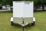 4' x 6' Rhino Single Axle Galvanized Enclosed Cargo Trailer White Speedway Trailers Guelph Cambridge Kitchener Ontario Canada