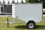 4' x 6' Rhino Single Axle Galvanized Enclosed Cargo Trailer White Speedway Trailers Guelph Cambridge Kitchener Ontario Canada