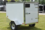 4' x 6' Rhino Single Axle Galvanized Enclosed Cargo Trailer White Speedway Trailers Guelph Cambridge Kitchener Ontario Canada