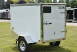 4' x 6' Rhino Single Axle Galvanized Enclosed Cargo Trailer White Speedway Trailers Guelph Cambridge Kitchener Ontario Canada