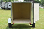 4' x 6' Rhino Single Axle Galvanized Enclosed Cargo Trailer White Speedway Trailers Guelph Cambridge Kitchener Ontario Canada