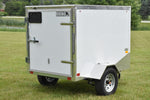 4' x 6' Rhino Single Axle Galvanized Enclosed Cargo Trailer White Speedway Trailers Guelph Cambridge Kitchener Ontario Canada