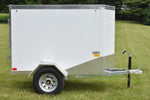 4' x 6' Rhino Single Axle Galvanized Enclosed Cargo Trailer White Speedway Trailers Guelph Cambridge Kitchener Ontario Canada