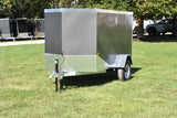 4' x 8' Rhino Single Axle Galvanized Enclosed Cargo Trailer Charcoal Speedway Trailers Guelph Cambridge Kitchener Ontario Canada