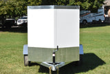 4' x 8' Rhino Single Axle Galvanized Enclosed Cargo Trailer White Speedway Trailers Guelph Cambridge Kitchener Ontario Canada