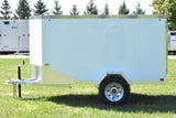 4' x 8' Rhino Single Axle Galvanized Enclosed Cargo Trailer White Speedway Trailers Guelph Cambridge Kitchener Ontario Canada