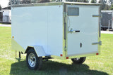 4' x 8' Rhino Single Axle Galvanized Enclosed Cargo Trailer White Speedway Trailers Guelph Cambridge Kitchener Ontario Canada