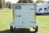 4' x 8' Rhino Single Axle Galvanized Enclosed Cargo Trailer White Speedway Trailers Guelph Cambridge Kitchener Ontario Canada