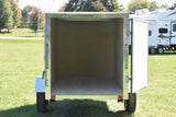 4' x 8' Rhino Single Axle Galvanized Enclosed Cargo Trailer White Speedway Trailers Guelph Cambridge Kitchener Ontario Canada