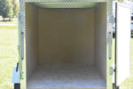 4' x 8' Rhino Single Axle Galvanized Enclosed Cargo Trailer White Speedway Trailers Guelph Cambridge Kitchener Ontario Canada