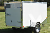 4' x 8' Rhino Single Axle Galvanized Enclosed Cargo Trailer White Speedway Trailers Guelph Cambridge Kitchener Ontario Canada