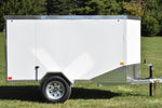 4' x 8' Rhino Single Axle Galvanized Enclosed Cargo Trailer White Speedway Trailers Guelph Cambridge Kitchener Ontario Canada