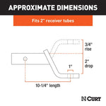 Curt Class 3 Ball Mount - 7,5 K / 4" Drop / 2" Shank / 13" Long