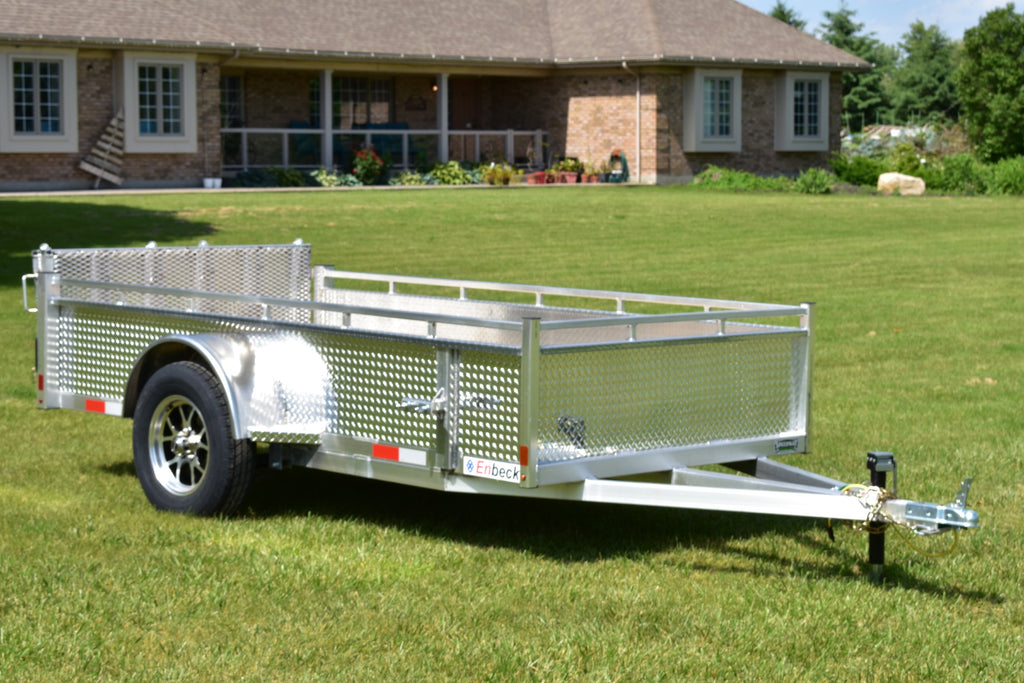 5' x 10' Enbeck Single Axle Aluminum Utility Trailer w/ Aluminum Rims ...