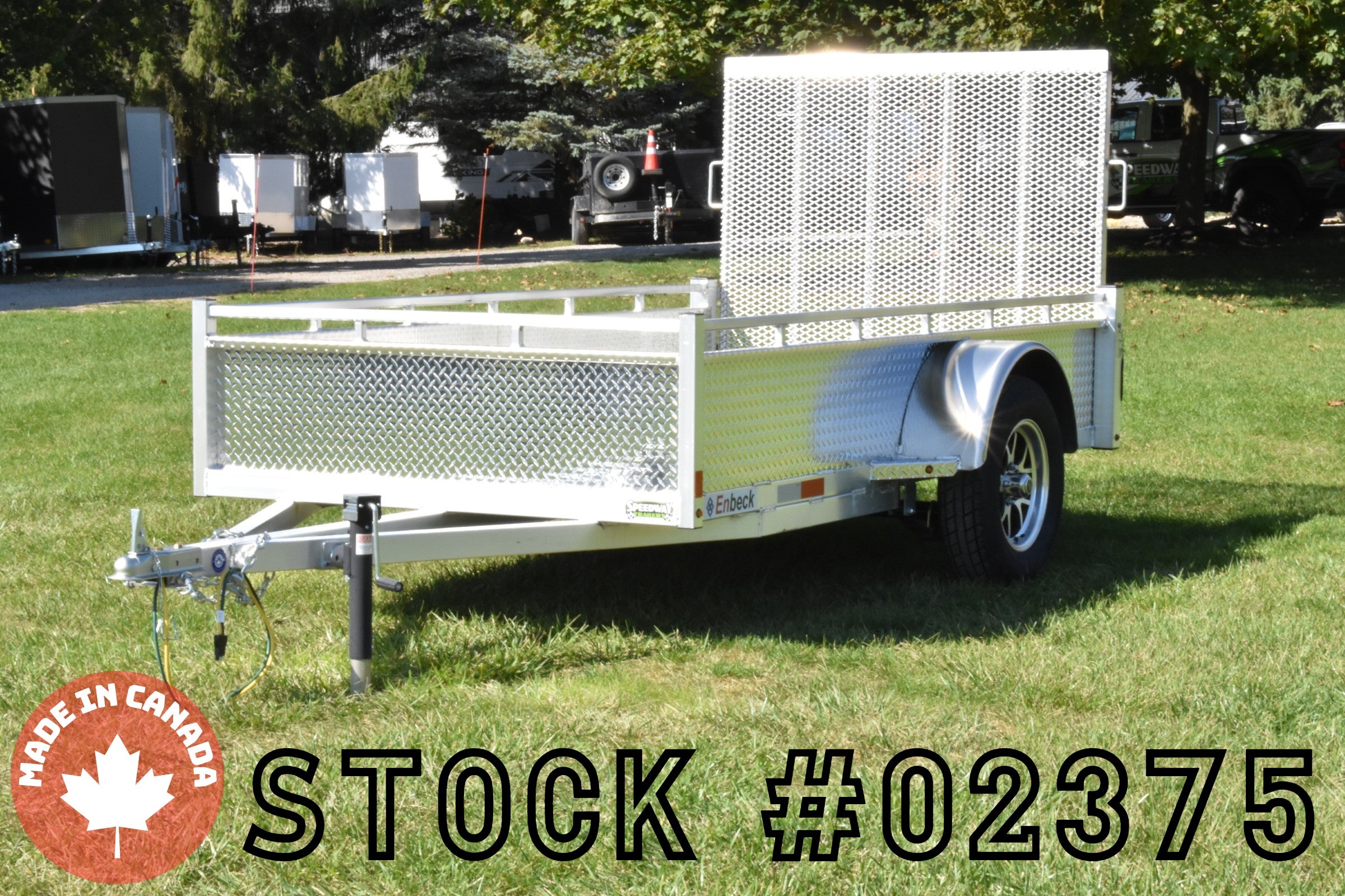 5' x 10' Enbeck Single Axle Aluminum Utility Trailer Aluminum Rims Speedway Trailers Guelph Cambridge Kitchener Ontario Canada