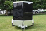 5' x 10' Rhino Single Axle Galvanized Enclosed Cargo Trailer Black Speedway Trailers Guelph Cambridge Kitchener Ontario Canada
