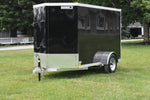 5' x 10' Rhino Single Axle Galvanized Enclosed Cargo Trailer Black Speedway Trailers Guelph Cambridge Kitchener Ontario Canada