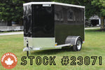 5' x 10' Rhino Single Axle Galvanized Enclosed Cargo Trailer Black Speedway Trailers Guelph Cambridge Kitchener Ontario Canada